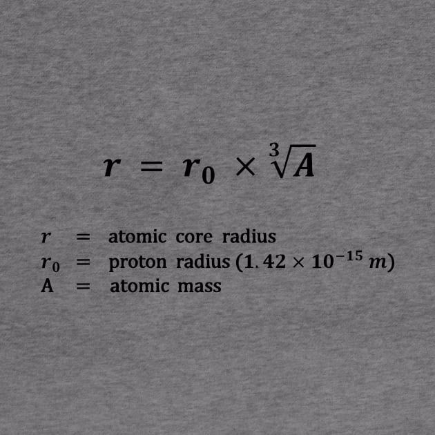 Formula, atomic core radius by RosArt100